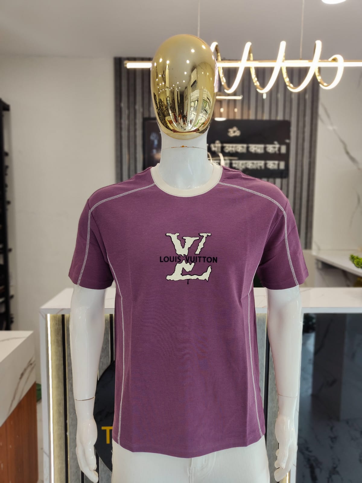 Men’s Purple LV-Inspired Louis Vuitton T-Shirt – Designer Replica Edition