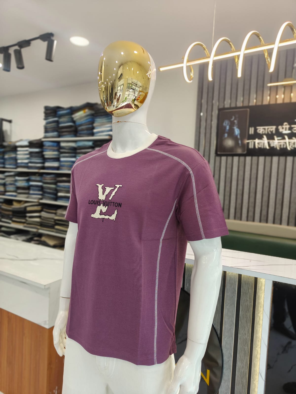 Men’s Purple LV-Inspired Louis Vuitton T-Shirt – Designer Replica Edition