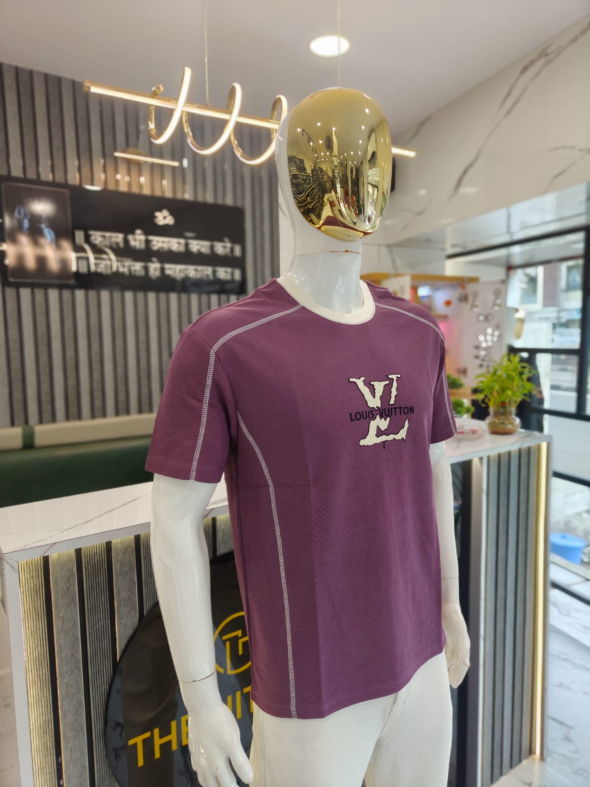 Men’s Purple LV-Inspired Louis Vuitton T-Shirt – Designer Replica Edition