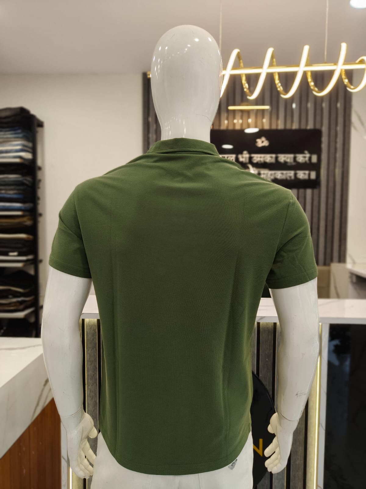 Men’s Olive Green Polo T-Shirt – "MLBRAN" Monogram Edition